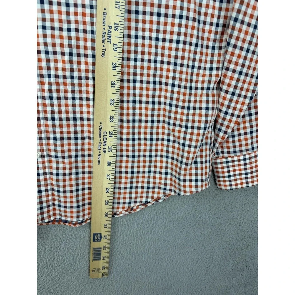 Banana Republic Dress Shirt Mens XL Multicolor Gingham Non Iron Slim Fit Mens